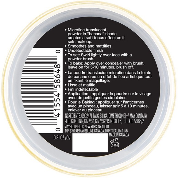 Maybelline Lasting Fix Banana Powder, Loose Setting Powder Makeup, Banana - Picture 7 of 10